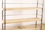 Industrial- vintage-  antigue pine- decorations style Industrial vintage rack in metal / wood, european 1960