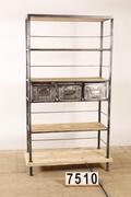 Industrial- vintage-  antigue pine- decorations style Industrial vintage rack in metal / wood, european 1960
