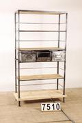 Industrial- vintage-  antigue pine- decorations style Industrial vintage rack in metal / wood, european 1960