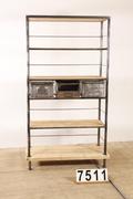 Industrial- vintage-  antigue pine- decorations style Industrial vintage rack in metal / wood, european 1960