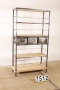 Industrial- vintage-  antigue pine- decorations style Industrial vintage rack in metal / wood, european 1960