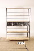 Industrial- vintage-  antigue pine- decorations style Industrial vintage rack in metal / wood, european 1960