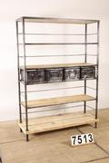 Industrial- vintage-  antigue pine- decorations style Industrial vintage rack in metal / wood, european 1960
