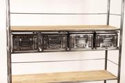 Industrial- vintage-  antigue pine- decorations style Industrial vintage rack in metal / wood, european 1960