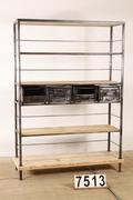 Industrial- vintage-  antigue pine- decorations style Industrial vintage rack in metal / wood, european 1960