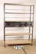 Industrial- vintage-  antigue pine- decorations style Industrial vintage rack in metal / wood, european 1960