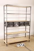 Industrial- vintage-  antigue pine- decorations style Industrial vintage rack in metal / wood, european 1960