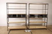 Industrial- vintage-  antigue pine- decorations style Industrial vintage rack in metal / wood, european 1960