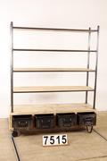 Industrial- vintage-  antigue pine- decorations style Industrial vintage rack in metal / wood, european 1960