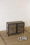 Industrial- vintage-  antigue pine- decorations style Industrial vintage table in Wood/metal, european 1960