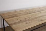 Industrial- vintage-  antigue pine- decorations style Industrial vintage table in Wood/metal, european 1960
