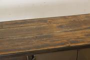 Industrial- vintage-  antigue pine- decorations style Industrial vintage table in Wood/metal, european 1960