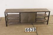 Industrial- vintage-  antigue pine- decorations style Industrial vintage table in Wood/metal, european 1960