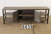 Industrial- vintage-  antigue pine- decorations style Industrial vintage table in Wood/metal, european 1960