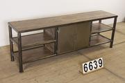 Industrial- vintage-  antigue pine- decorations style Industrial vintage table in Wood/metal, european 1960