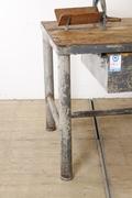 Industrial- vintage-  antigue pine- decorations style Industrial vintage workbench/sidetable in Wood/metal, european 1960