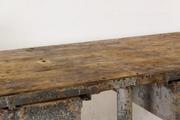 Industrial- vintage-  antigue pine- decorations style Industrial vintage workbench/sidetable in Wood/metal, european 1960
