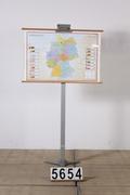 Industrial- vintage-  antigue pine- decorations style Vintage map in paper, european 1960