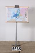Industrial- vintage-  antigue pine- decorations style Vintage map in paper, european 1960