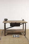 Industrial- vintage-  antigue pine- decorations style Vintage table in Wood/metal, european 1960