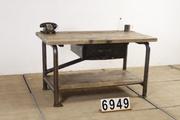 Industrial- vintage-  antigue pine- decorations style Vintage table in Wood/metal, european 1960