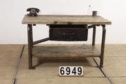 Industrial- vintage-  antigue pine- decorations style Vintage table in Wood/metal, european 1960