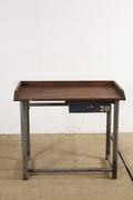 Industrial- vintage-  antigue pine- decorations style Vintage table in Wood/metal, european 1960