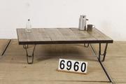 Industrial- vintage-  antigue pine- decorations style Vintage table in Wood/metal, european 1960