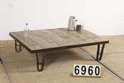 Industrial- vintage-  antigue pine- decorations style Vintage table in Wood/metal, european 1960