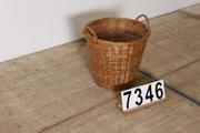 Industrial- vintage-  antigue pine- decorations style Wicker basket in wicker , european 1960