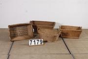 Industrial  vintage style Basket in cane, european 20 century