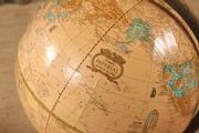 Industrial  vintage style Vintage world globe, european 1960