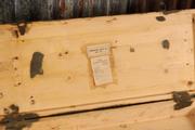Vintage industrial style Vintage army suitcase in wood, european 1960