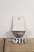 Industrial  vintage style Watercollection tray with hole in metal, European 1960