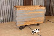 style Industrial retro vintage cart/trolley in wood