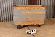 style Industrial retro vintage cart/trolley in wood
