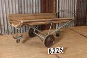 style Industrial vintage factory trolleys/cart in wood/metal