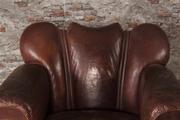 style Retro vintage leather armchair in Leather, European