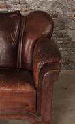 style Retro vintage leather armchair in Leather , european