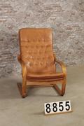 style Vintage leather chairs in wood/Leather, European