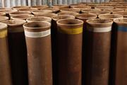 Industrial  vintage style Vintage tubes in metal / zink, european 1960