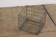 Industrial  vintage style Basket in metal, european 20 century