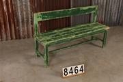 style Retro vintage garden bench in wood, European