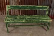 style Retro vintage garden bench in wood, European