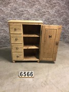 Country style Antique pine chest of drawers in wood, European
