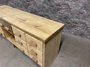 Country style Antique pine chest of drawers in wood, European