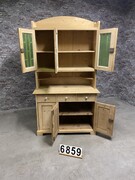 Country style Antique pine glasscabinet in Glass/wood, European 20th century