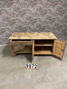 Country style Industrial retro vintage workbench/desk/sidetable in wood