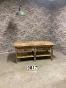 Country style Industrial retro vintage workbench/desk/sidetable in wood 20th century