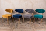 style Dining chair velvet 3 colors in wood/velvet, European